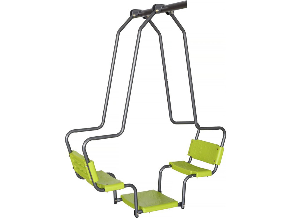Baloiço metálico para parques infantis "Lenny" - 4 aparelhos - Verde