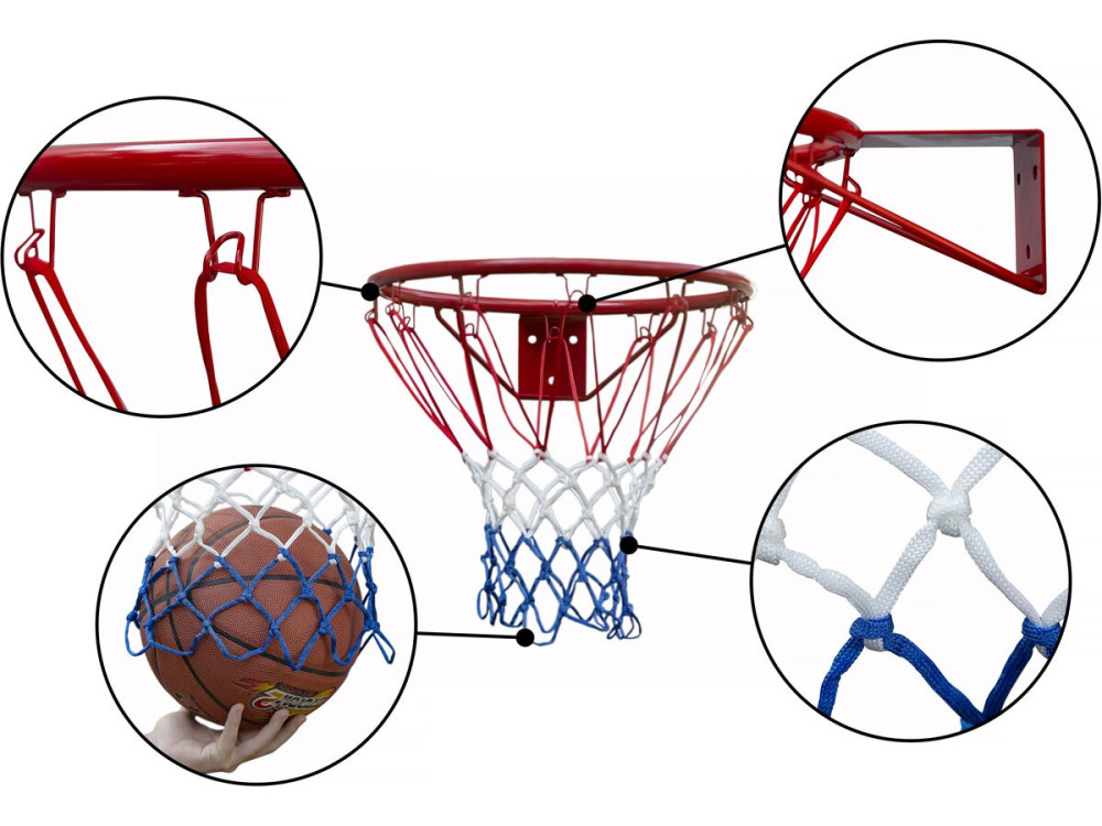 Cesto de basquetebol universal para estrutura de madeira