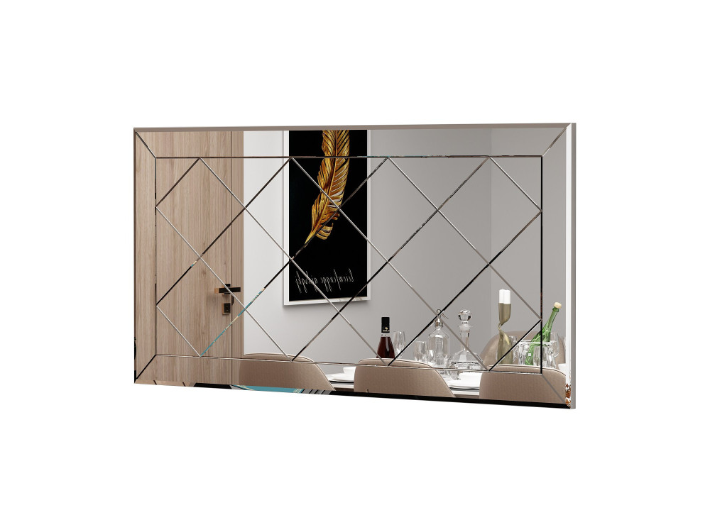 Espelho de madeira "Pauli" - 120 x 60 cm - Branco