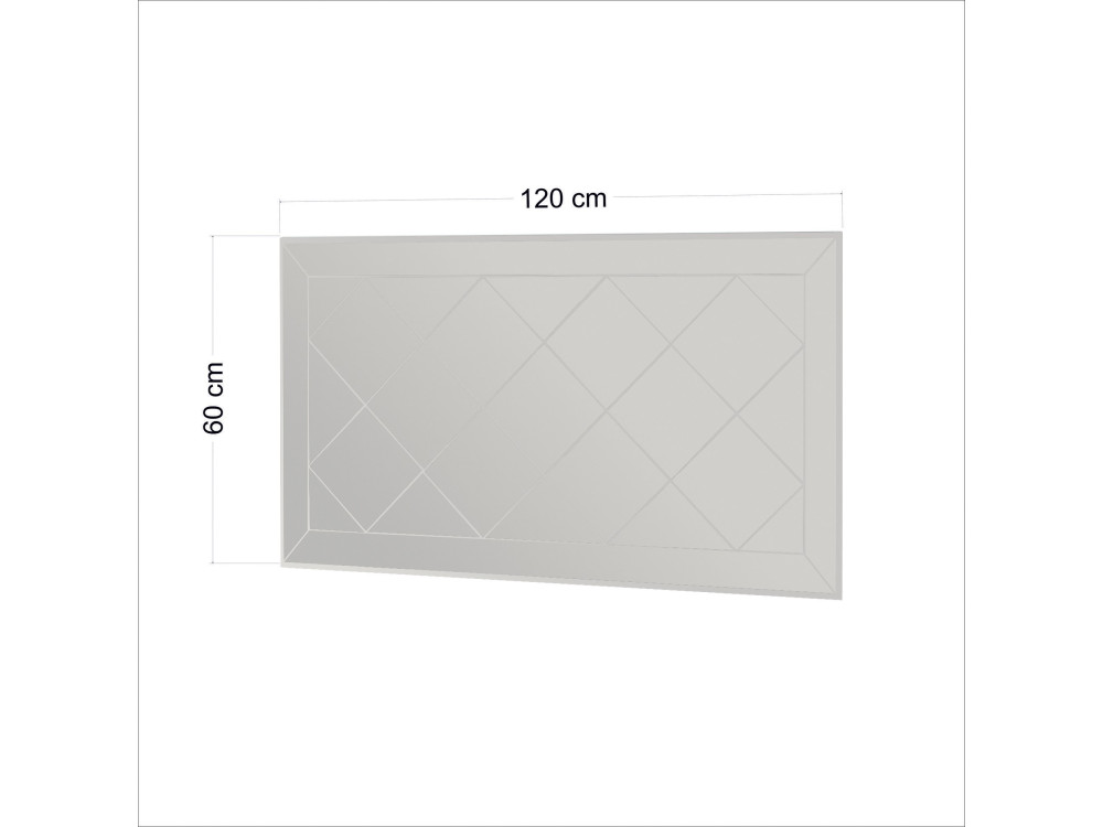 Espelho de madeira "Pauli" - 120 x 60 cm - Branco