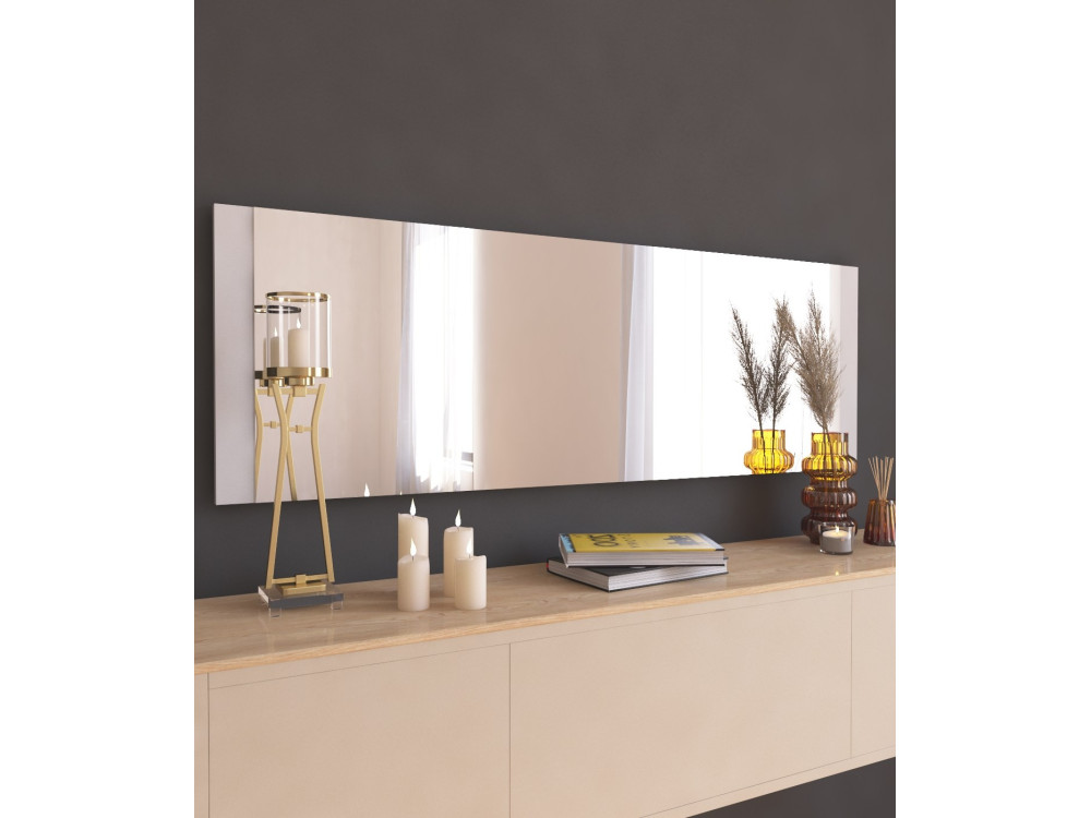 Espelho de madeira "Azus" - 40 x 120 cm - Branco