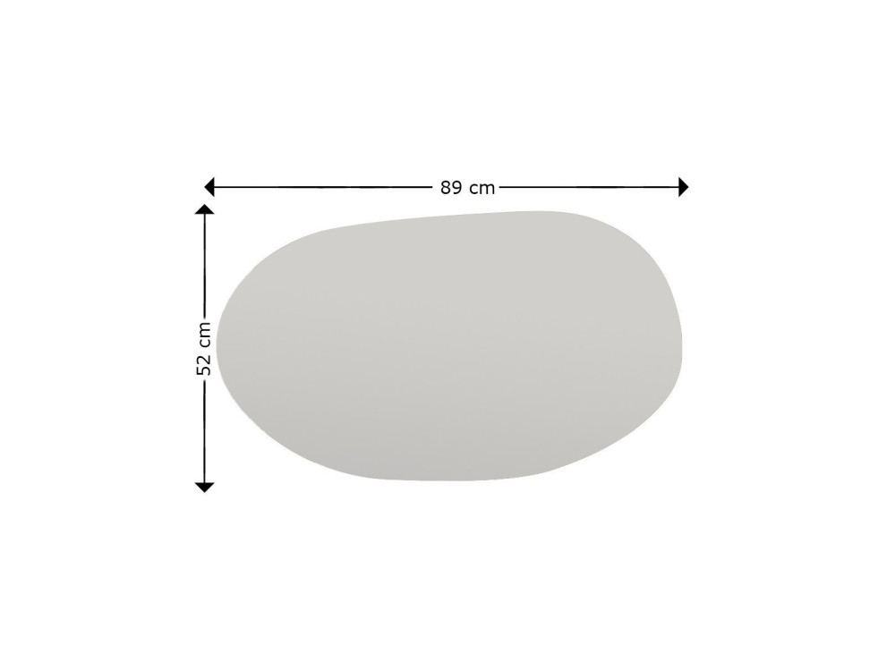 Espelho de madeira "Vanomi" - 52 x 89 cm - Preto