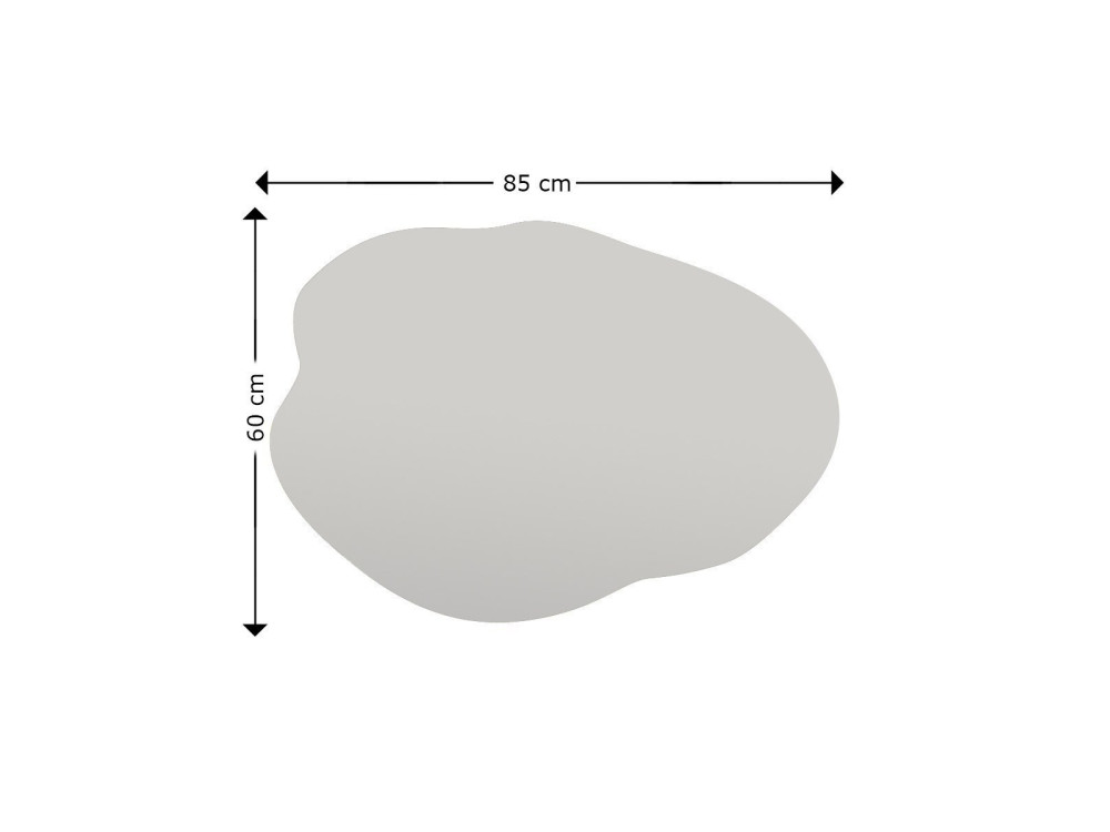 Espelho de madeira "Ohho" - 60 x 85 cm - Preto