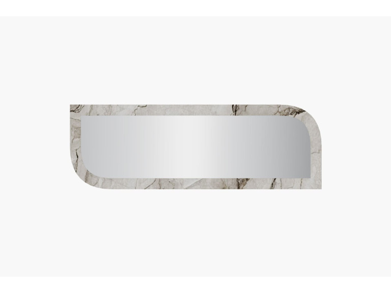 Espelho de madeira "Arni" - 120 x 40 cm - Bege