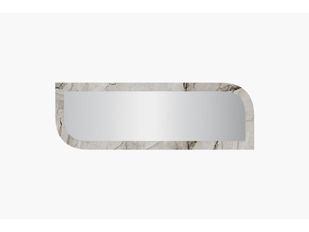Espelho de madeira "Arni" - 120 x 40 cm - Bege