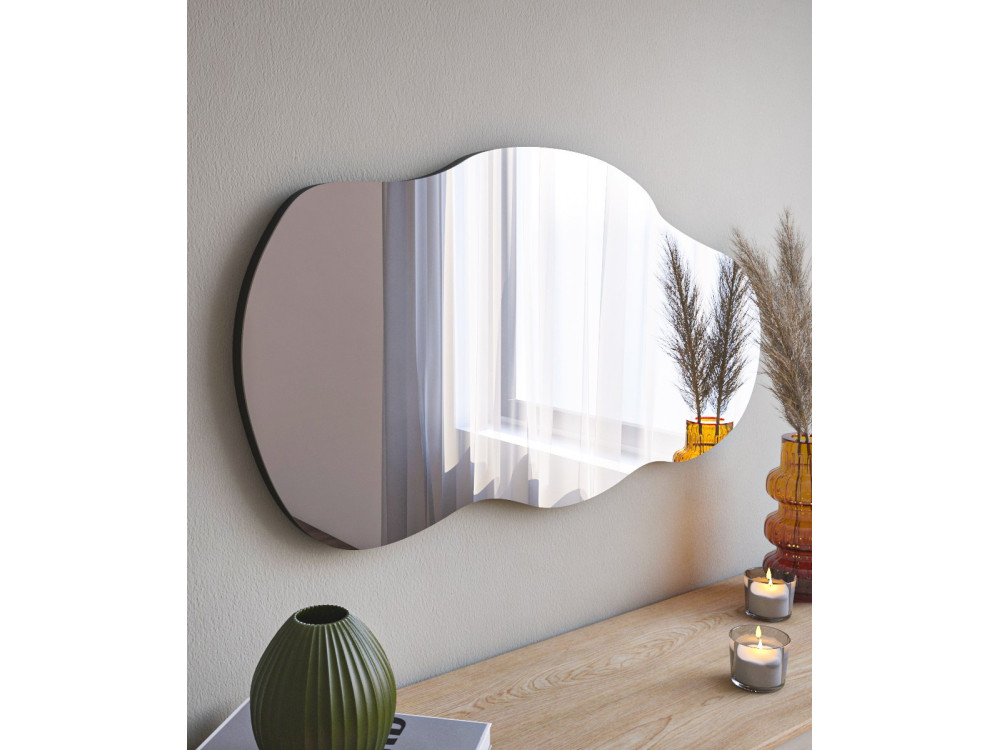 Espelho de madeira "Baby" - 40 x 72 cm - Preto