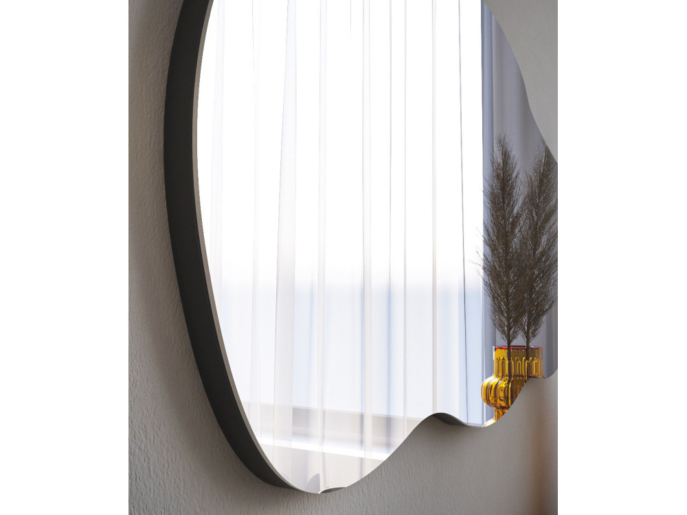 Espelho de madeira "Baby" - 40 x 72 cm - Preto