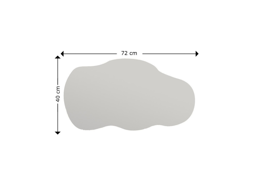 Espelho de madeira "Baby" - 40 x 72 cm - Preto