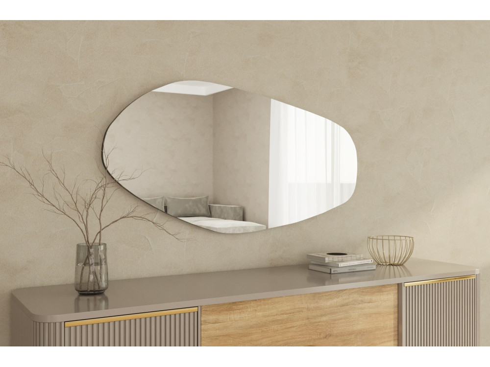 Espelho de madeira "Bella" - 60 x 120 cm - Preto