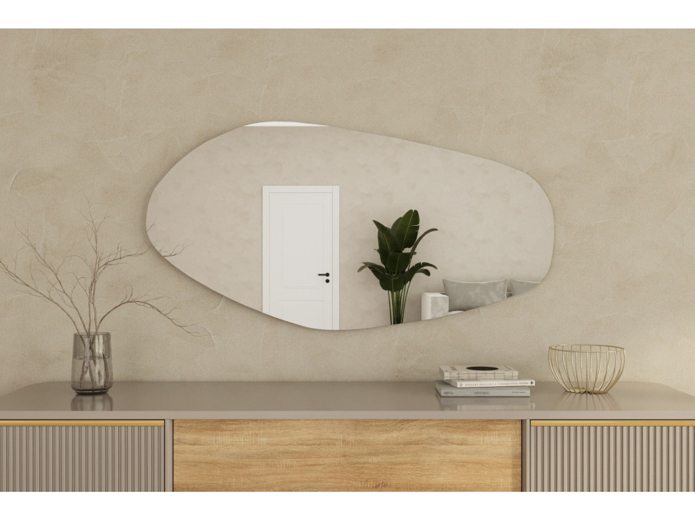 Espelho de madeira "Bella" - 60 x 120 cm - Preto