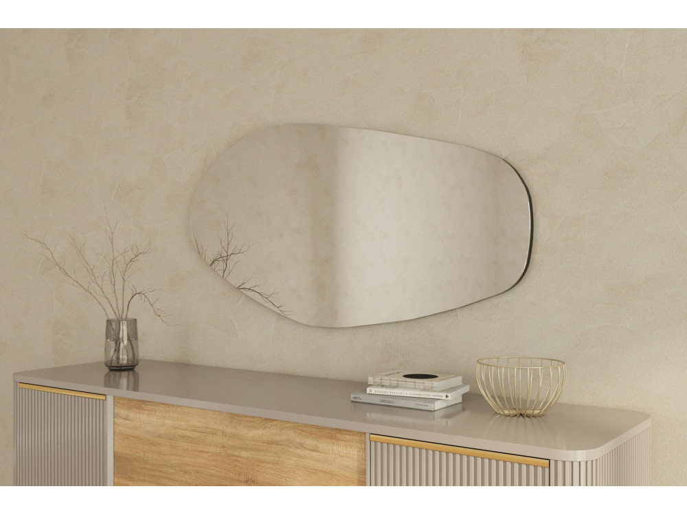 Espelho de madeira "Bella" - 60 x 120 cm - Preto