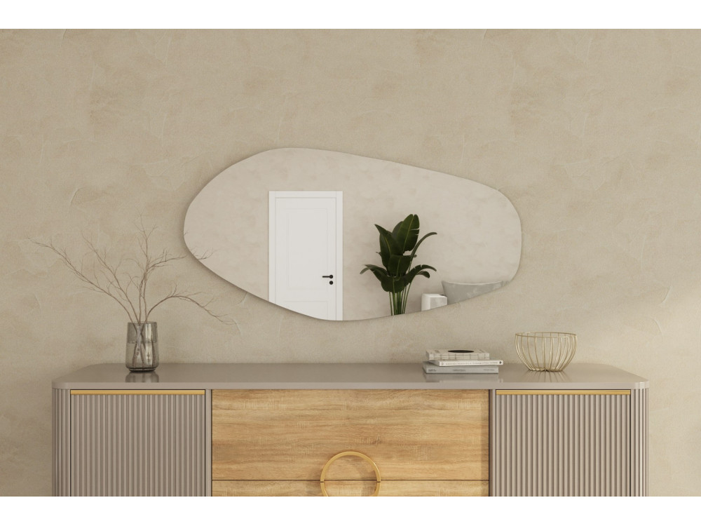 Espelho de madeira "Bella" - 60 x 120 cm - Preto