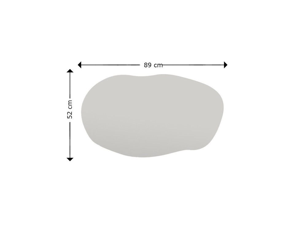 Espelho de madeira "Lossa" - 52 x 89 cm - Preto