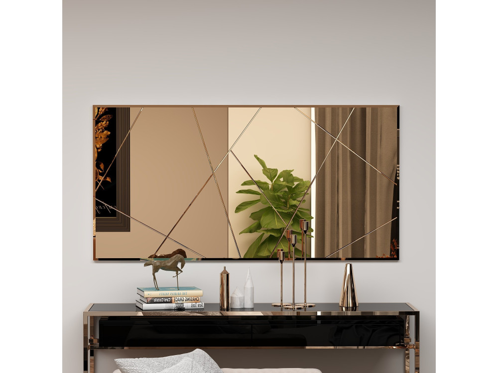 Espelho de madeira "Orezo" - 120 x 60 cm - Bronze