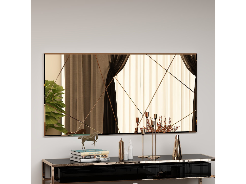 Espelho de madeira "Orezo" - 120 x 60 cm - Bronze