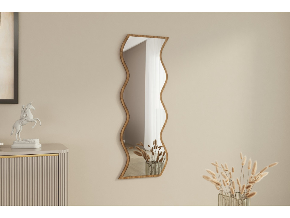 Espelho de madeira "Safi" 40 x 2,2 x 120 cm - Branco