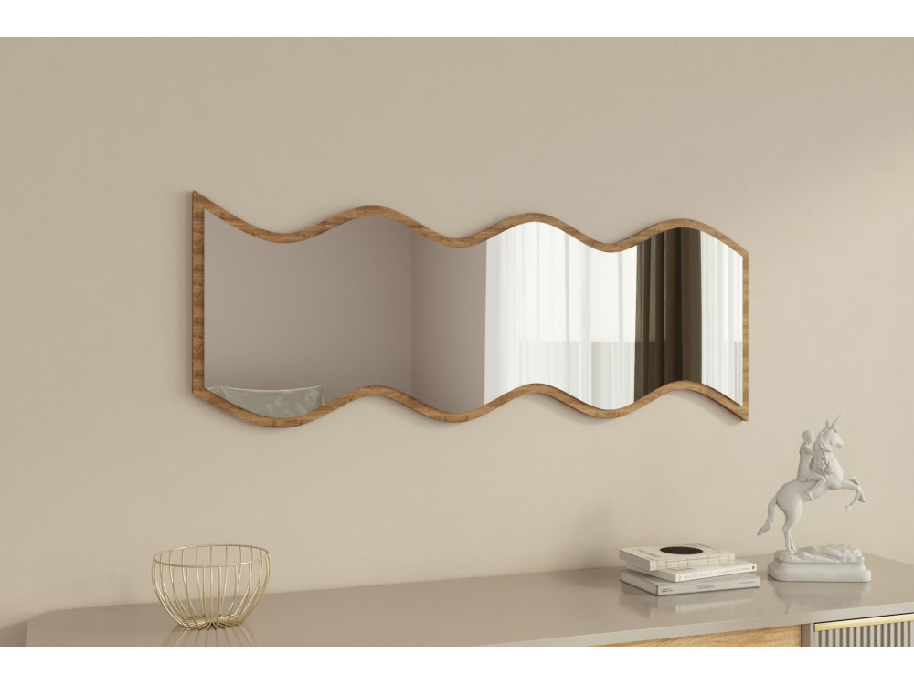 Espelho de madeira "Safi" 40 x 2,2 x 120 cm - Branco