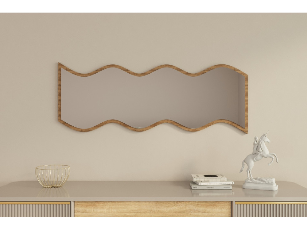 Espelho de madeira "Safi" 40 x 2,2 x 120 cm - Branco
