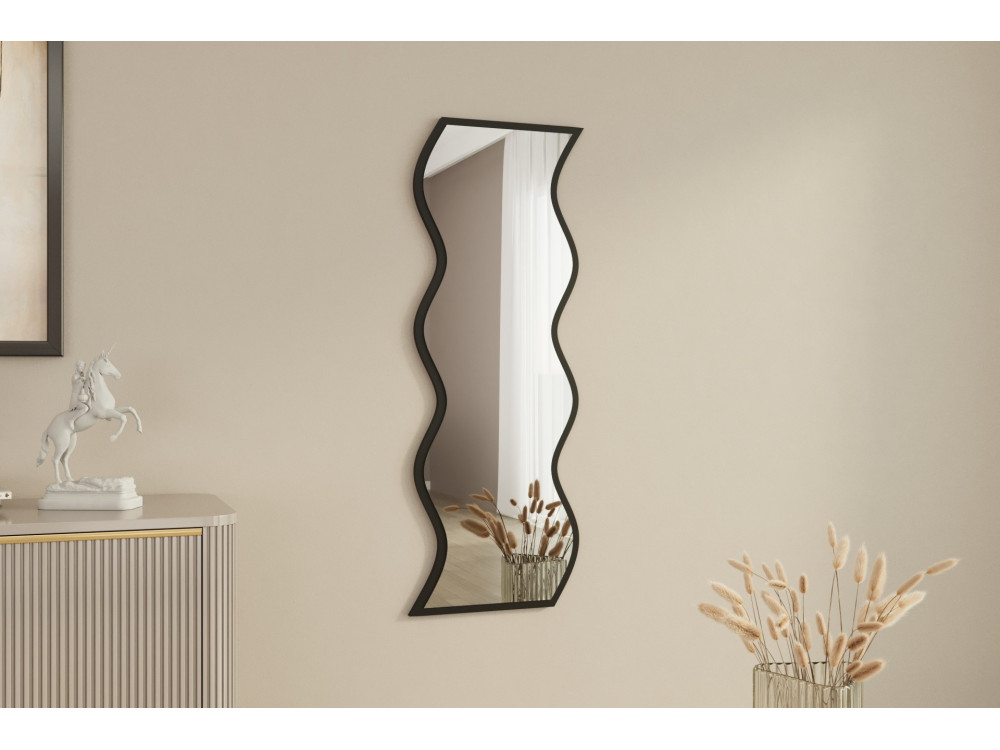 Espelho de madeira "Safi" 40 x 2,2 x 120 cm - Branco