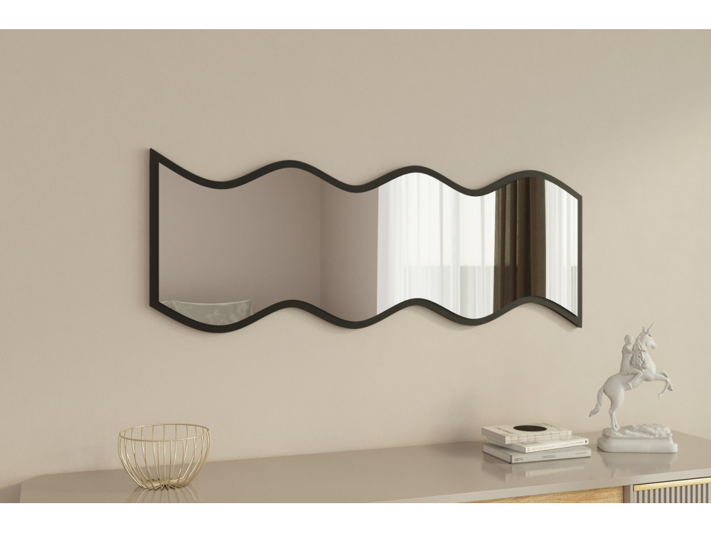 Espelho de madeira "Safi" 40 x 2,2 x 120 cm - Branco