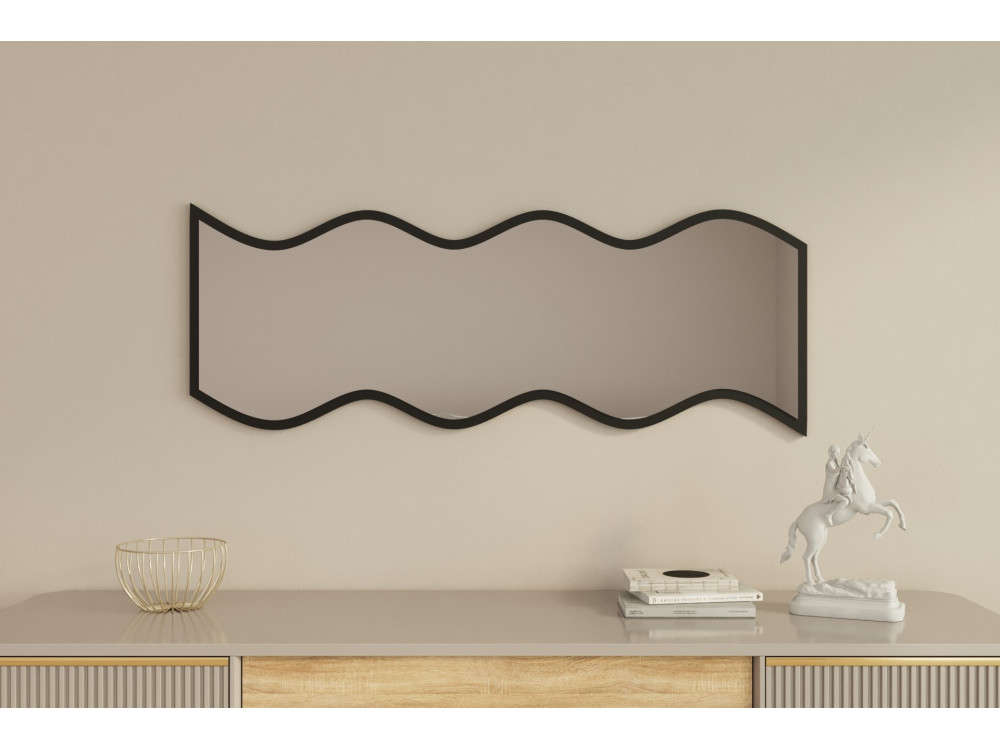 Espelho de madeira "Safi" 40 x 2,2 x 120 cm - Branco