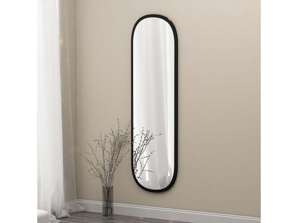 Espelho de madeira "Magnum" - 40 x 120 cm - Preto