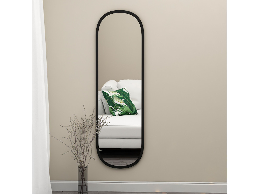 Espelho de madeira "Magnum" - 40 x 120 cm - Preto