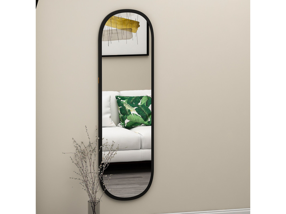 Espelho de madeira "Magnum" - 40 x 120 cm - Preto