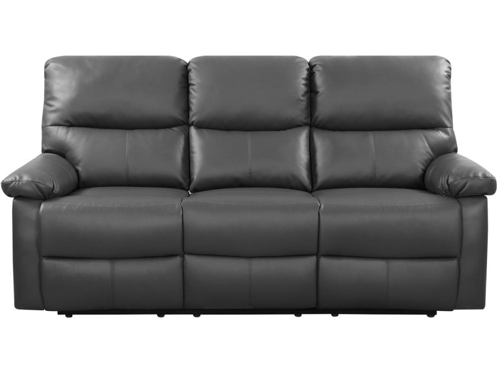 Sofá relaxante "Lincoln" - 197 x 89 x 103 cm - 3 lugares - Cinza