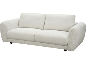 Sofá reto em tecido chenille "Saint Germain S" - 3 lugares - bege