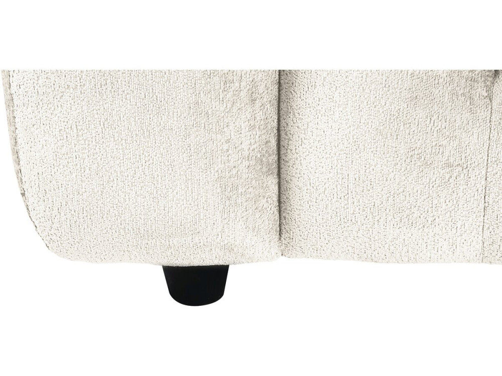 Sofá reto em tecido chenille "Vendome" - 3 lugares - Bege