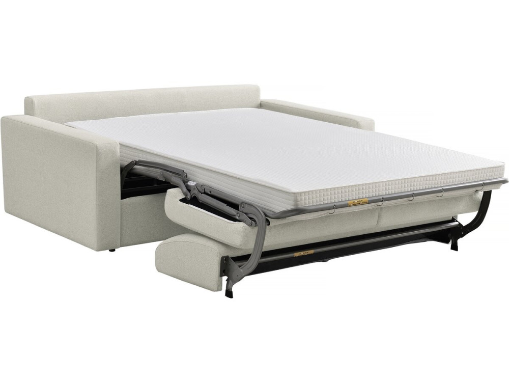 Sofá convertível "Diana" Express em tecido - Zona para dormir de 140 cm - 3 lugares - Bege
