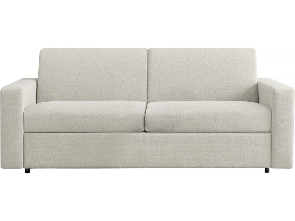 Sofá convertível "Diana" Express em tecido - Zona para dormir de 140 cm - 3 lugares - Bege