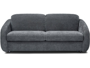 Sofá convertível "Laurie" Express em tecido texturado - cama de 140 cm - 3 lugares - Cinza