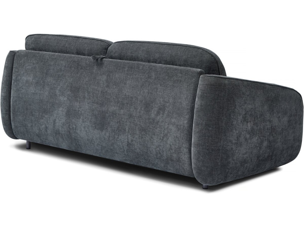 Sofá convertível "Laurie" Express em tecido texturado - cama de 140 cm - 3 lugares - Cinza