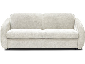 Sofá convertível "Laurie" Express em tecido texturado - cama de 140 cm - 3 lugares - Bege