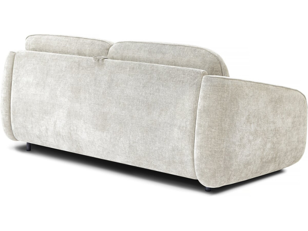 Sofá convertível "Laurie" Express em tecido texturado - cama de 140 cm - 3 lugares - Bege