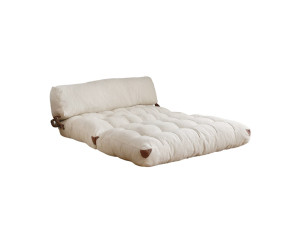 Sofá-cama de 2 lugares em tecido "Fold" - 120 x 75 x 79 cm - Creme