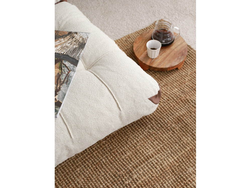 Sofá-cama de 2 lugares em tecido "Fold" - 120 x 75 x 79 cm - Creme