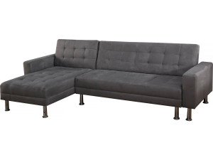 Sofá de canto conversível e reversível "Theo" - 4 lugares - Cinza