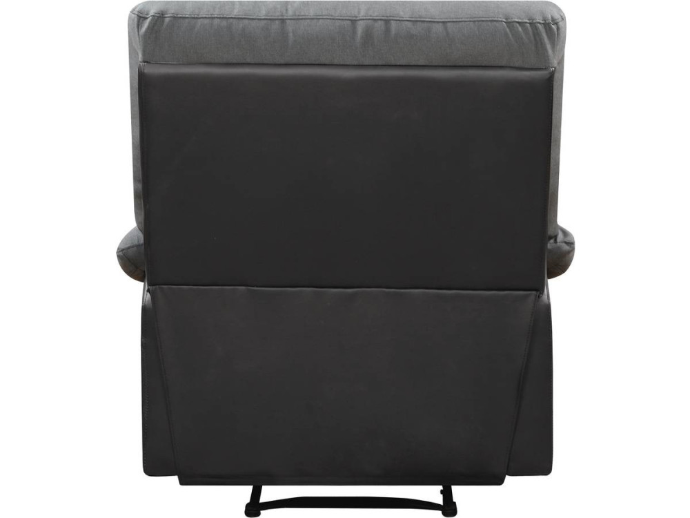 Poltrona de relaxamento "Lincoln" - 90 x 89 x 103 cm - Preto/Cinza escuro