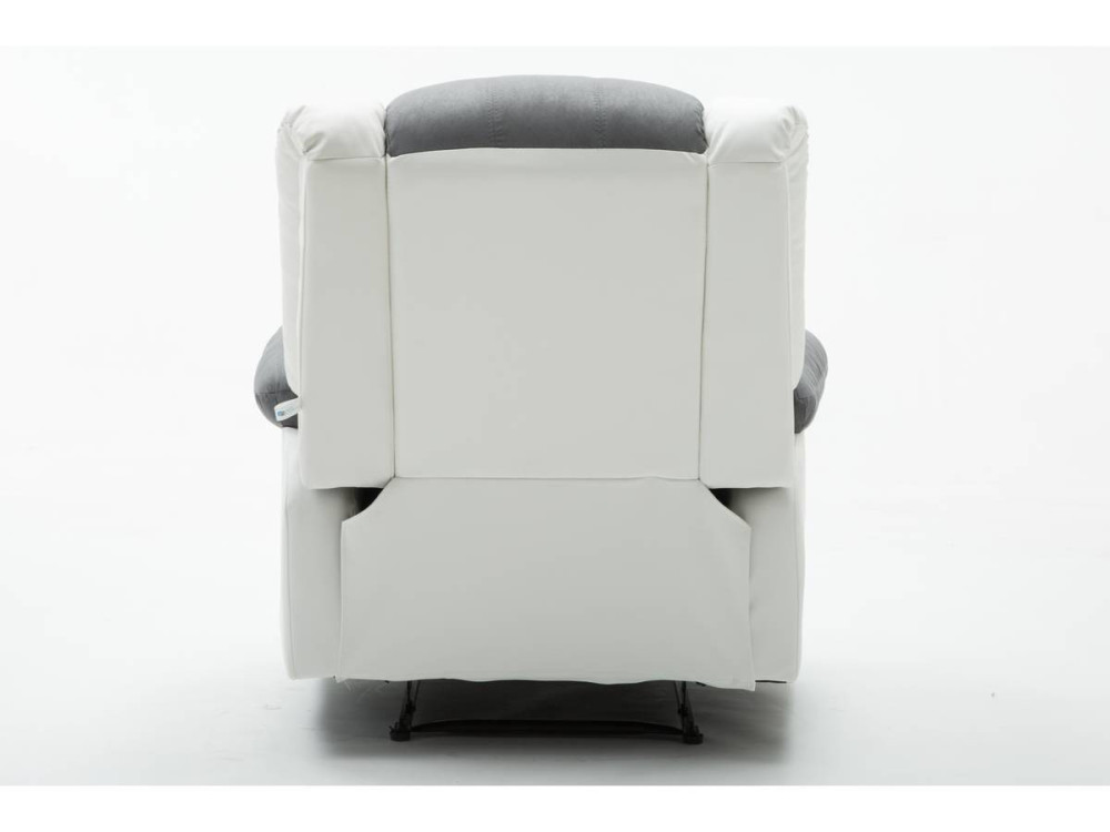 Poltrona de relaxamento "Buckingham" - 85 x 93 x 100 cm - Branco / Cinza claro