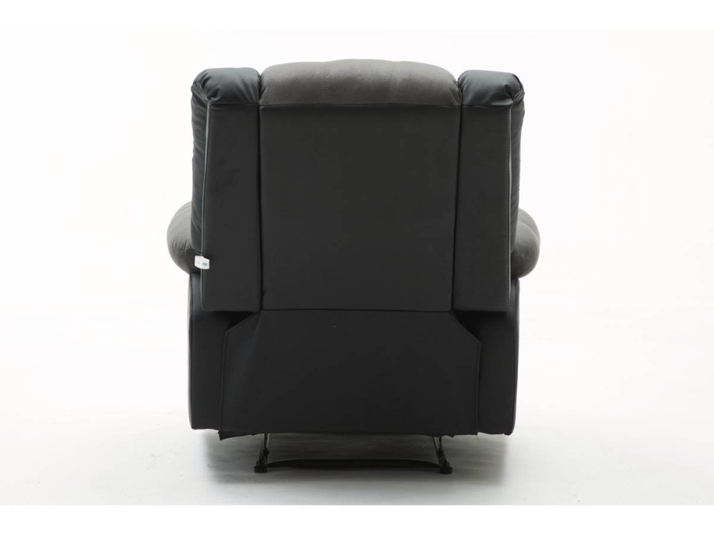 Poltrona de relaxamento "Buckingham" - 85 x 93 x 100 cm - Preto / Cinza escuro
