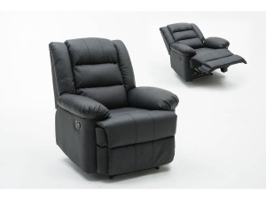 Poltrona de relaxamento "Buckingham" - 85 x 93 x 100 cm - Preto