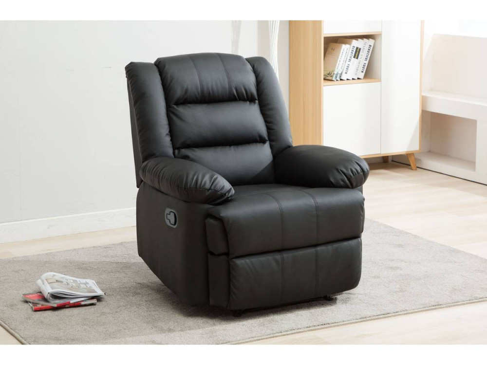 Poltrona de relaxamento "Buckingham" - 85 x 93 x 100 cm - Preto