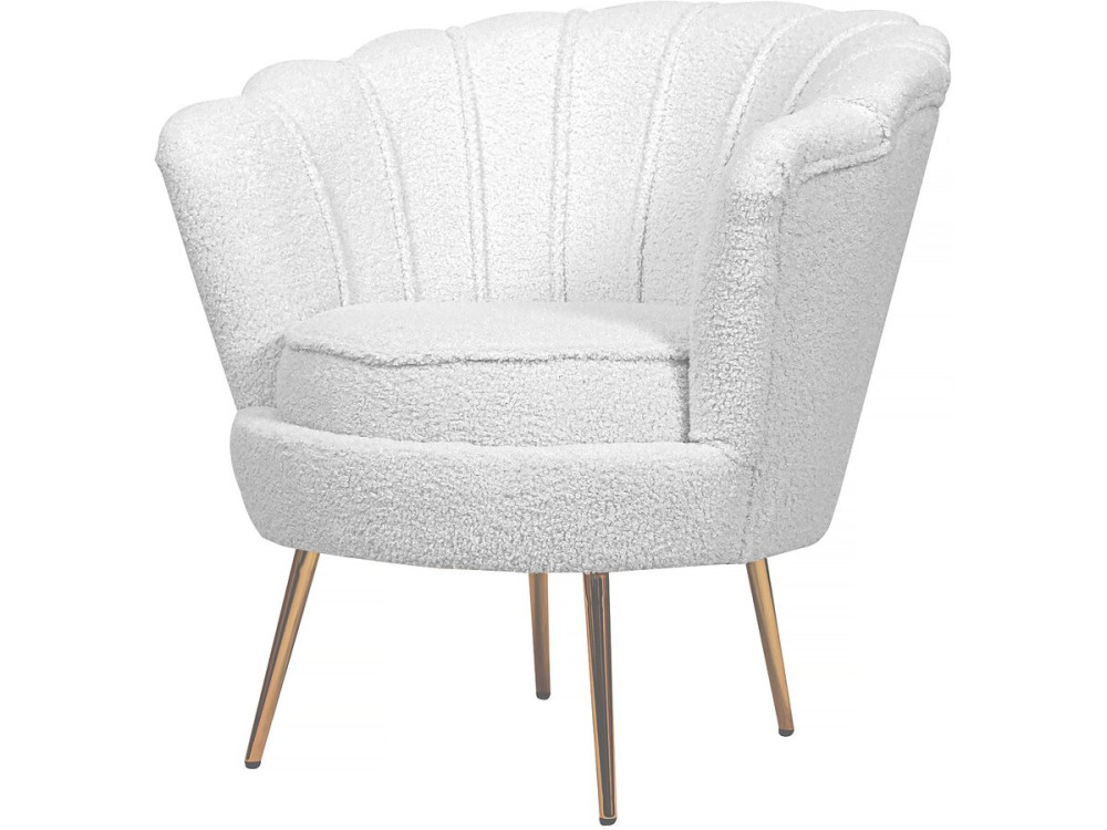 Poltrona de laço "Floria" - 75 x 68 x 77,5 cm - Branco