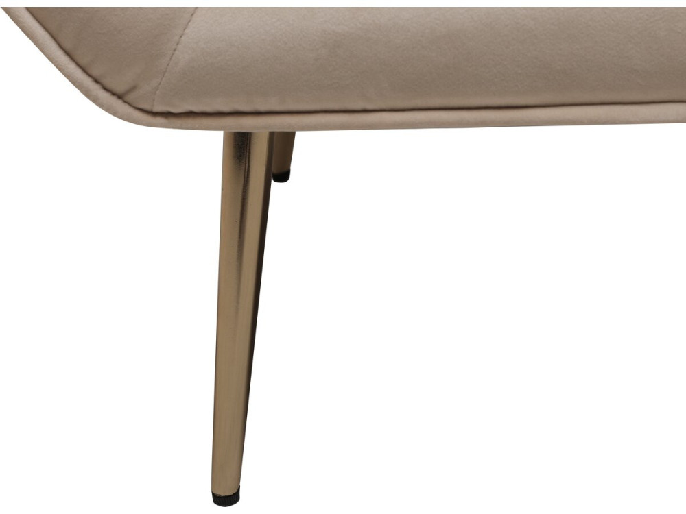 Poltrona de veludo "Austin" - 79 x 71 x 79,5 cm - Bege