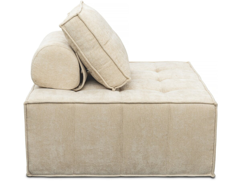 Poltrona estilo veludo - 96 x 100 x 89 cm - Bege