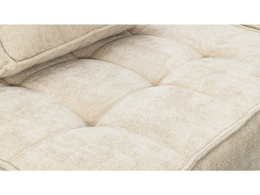Conjunto de 3 poltronas modulares em tecido texturado "Velluto" - Bege