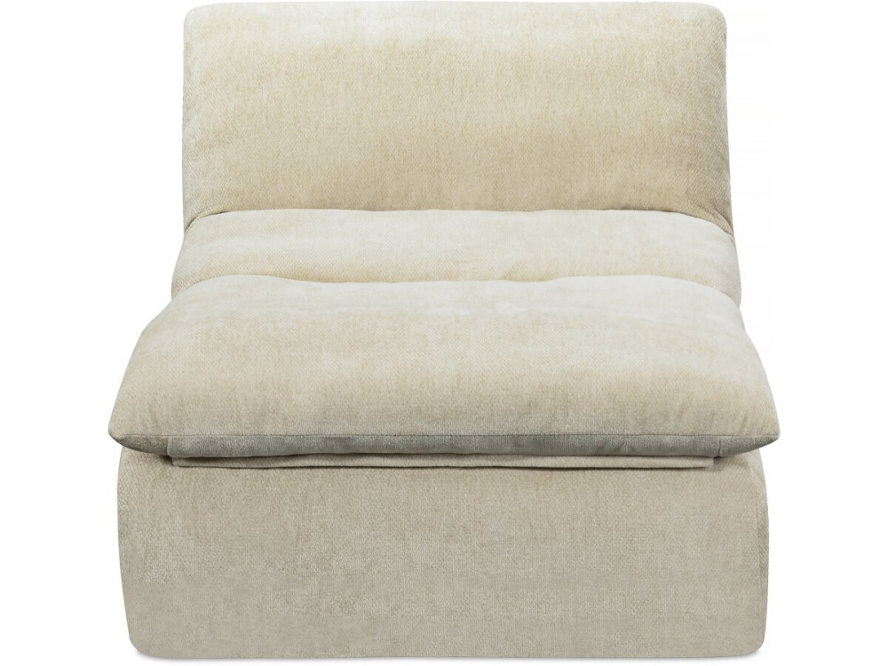 Chaise longue "Candela" em tecido texturado - 81 x 96 x 75 cm - Bege